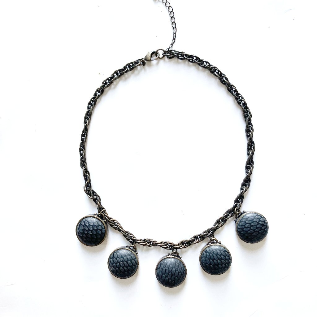Bcbgmaxazria Statement Bib Necklace, Black/Brass
